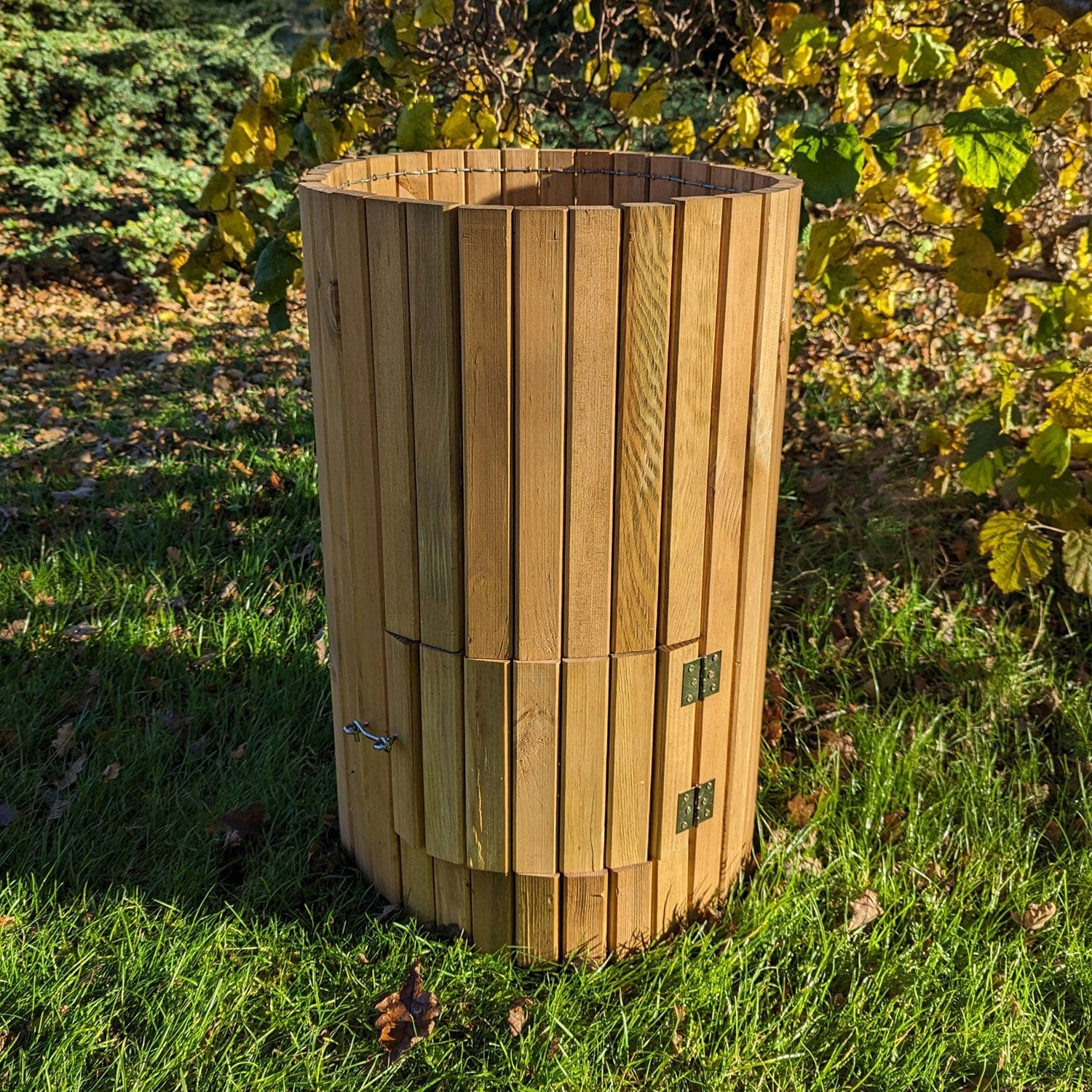 murodec 66 Litre Wooden Potato Planter Barrel – Swing Door Harvest Access