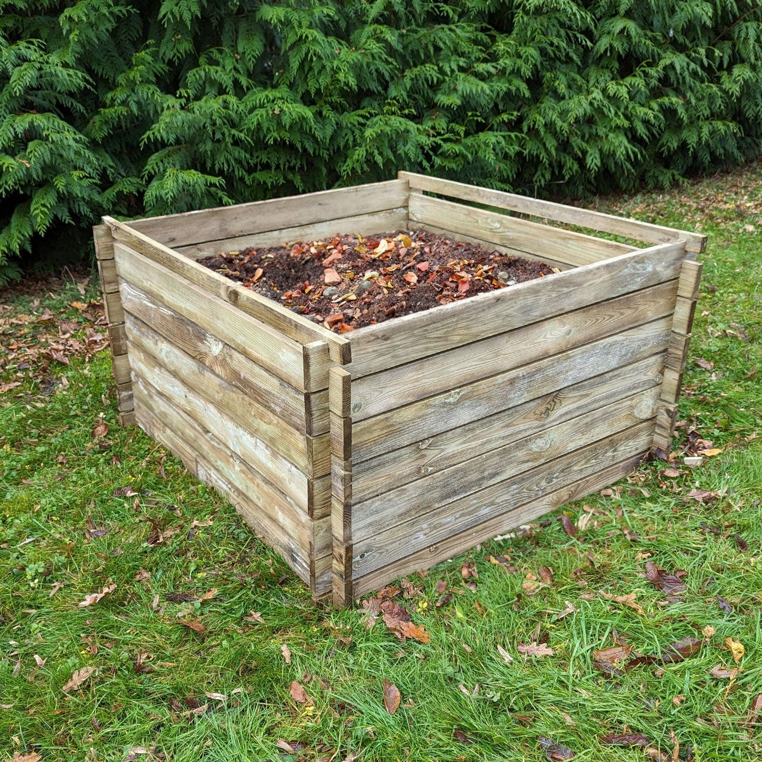 murodec 893 Litre Large Wooden Compost Bin – Slatted Airflow Composter